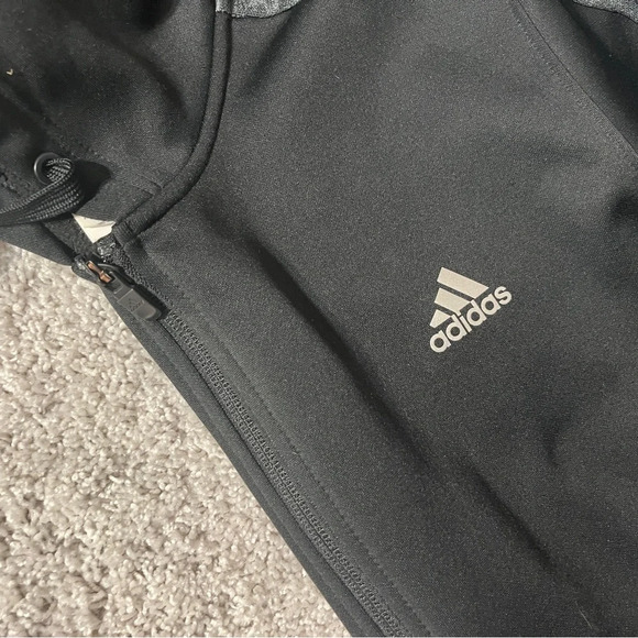 Adidas Climawarm mens warm athletic hoodie zip up black gray size Large - Picture 7 of 9